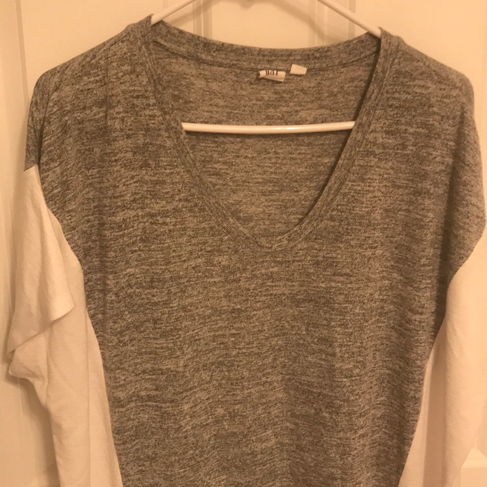 Grey and white thin sweater